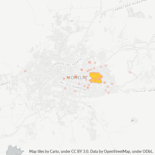 58240 Mapa de calor de densidad empresarial