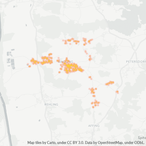 Heatmap für plz 86447