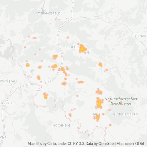 Heatmap für plz 98631