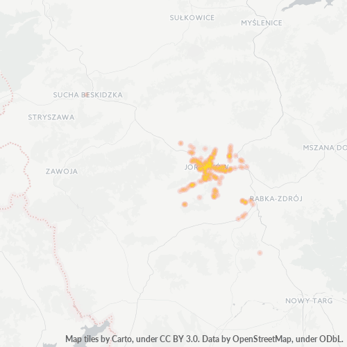 34-240 Mapa intensywności działalności gospodarczej