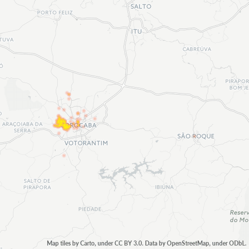 18055-000 Mapa de calor de densidad empresarial