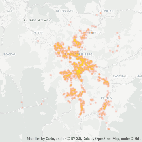 Heatmap für plz 08340