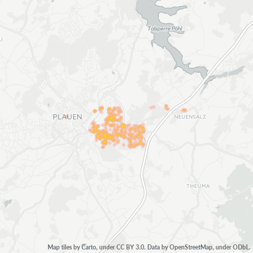 Heatmap für plz 08529