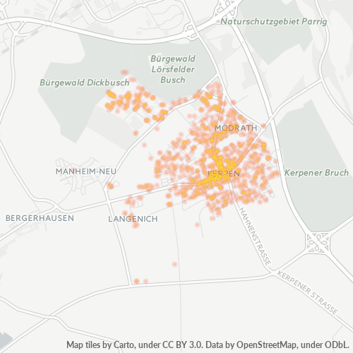 Heatmap für plz 50171