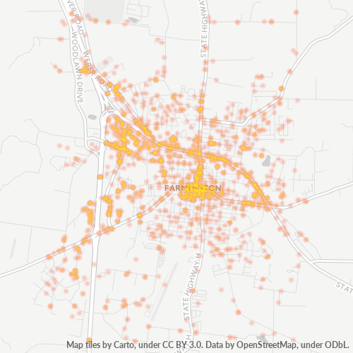 63640 Business Density Heatmap