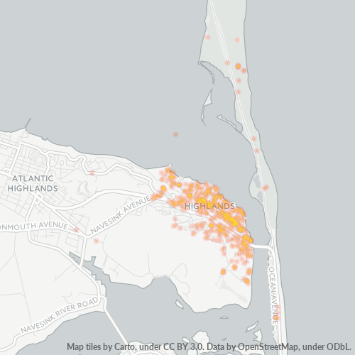 07732 Business Density Heatmap