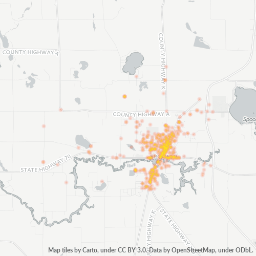 54801 Business Density Heatmap