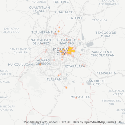 15620 Mapa de calor de densidad empresarial