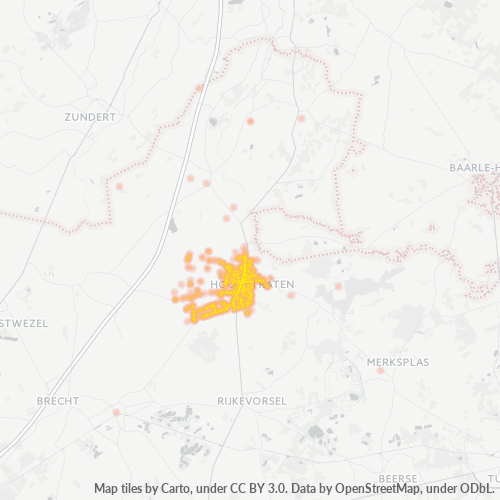 Heatmap voor postcode 2320