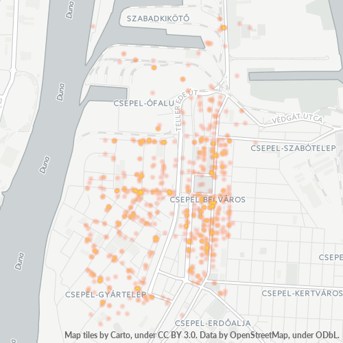 1211 Vállalati sűrűségi térkép