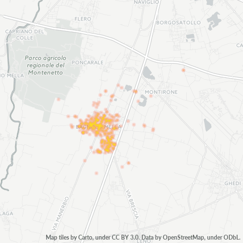 Mappa di calore per cap 25021