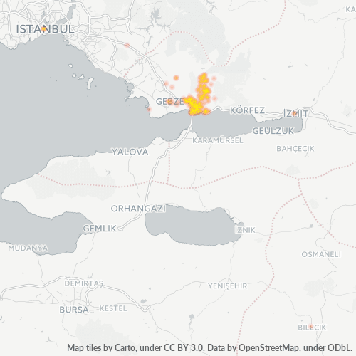 41455 Şirket Yoğunluğu Isı Haritası