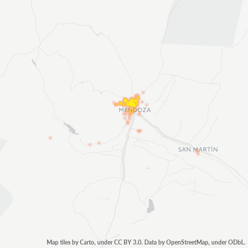 5539 Mapa de calor de densidad empresarial