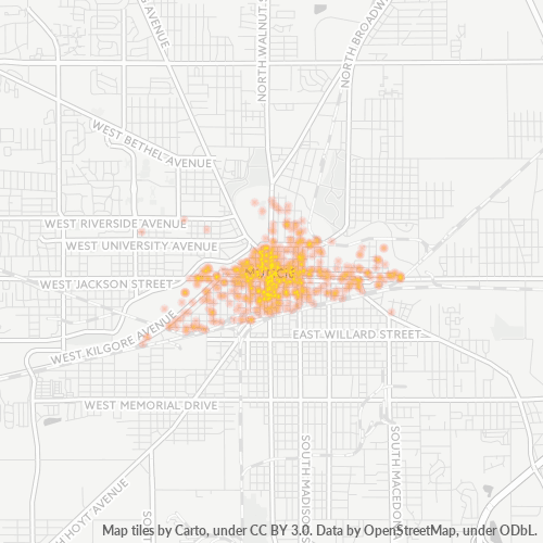 47305 Business Density Heatmap