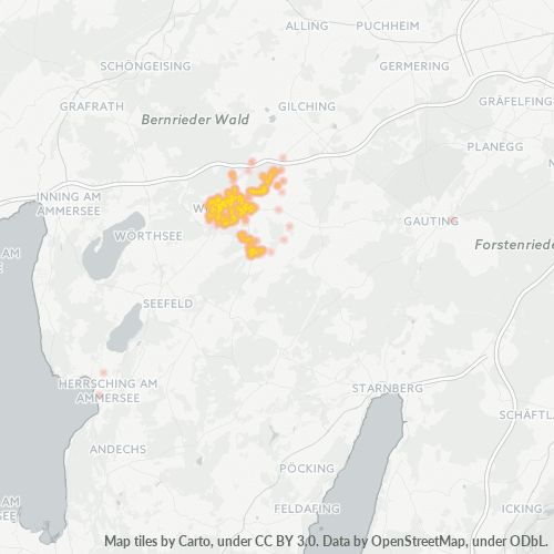 Heatmap für plz 82234