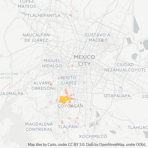 04310 Mapa de calor de densidad empresarial