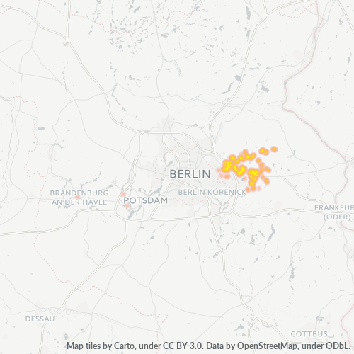 Heatmap für plz 15345
