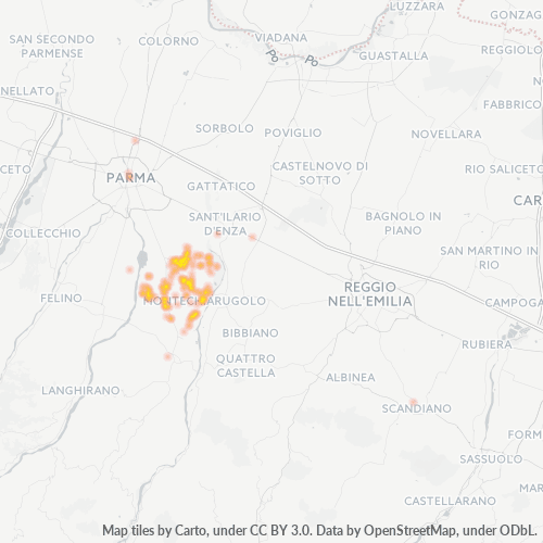 Mappa di calore per cap 43022