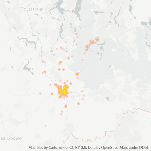 13-100 Mapa intensywności działalności gospodarczej