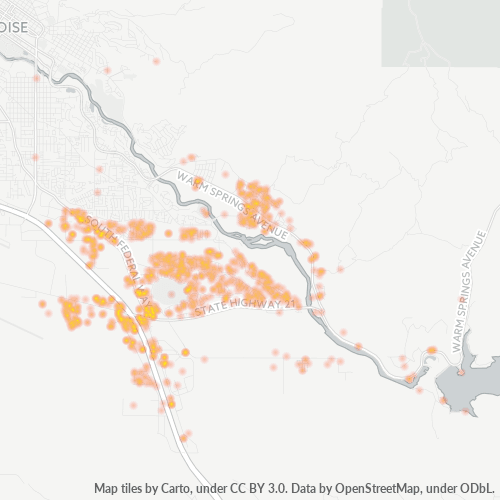 83716 Business Density Heatmap