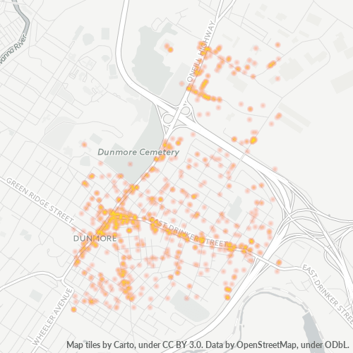 18512 Business Density Heatmap