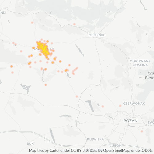 64-500 Mapa intensywności działalności gospodarczej