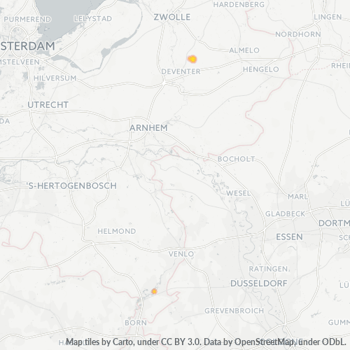 Heatmap voor postcode 8111
