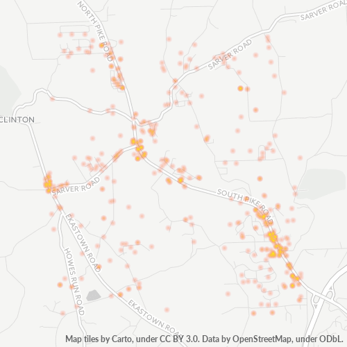 16055 Business Density Heatmap