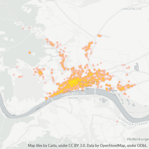 Heatmap für postleitzahl 3500