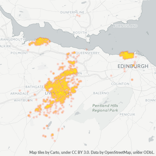 EH5 Business Density Heatmap