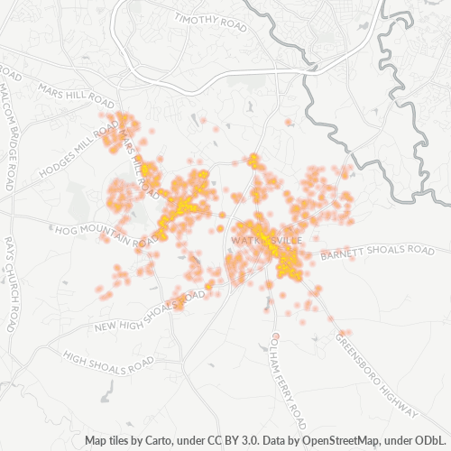30677 Business Density Heatmap