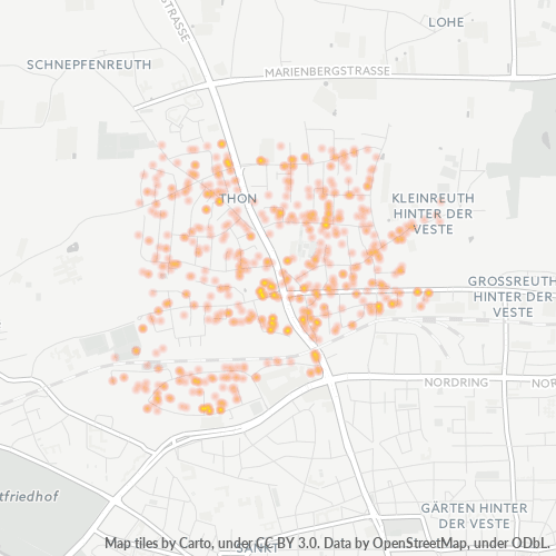 Heatmap für plz 90425