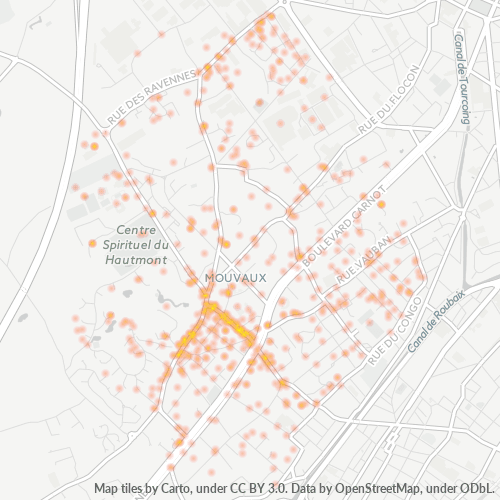 59420 Thermocarte de densité d'activité