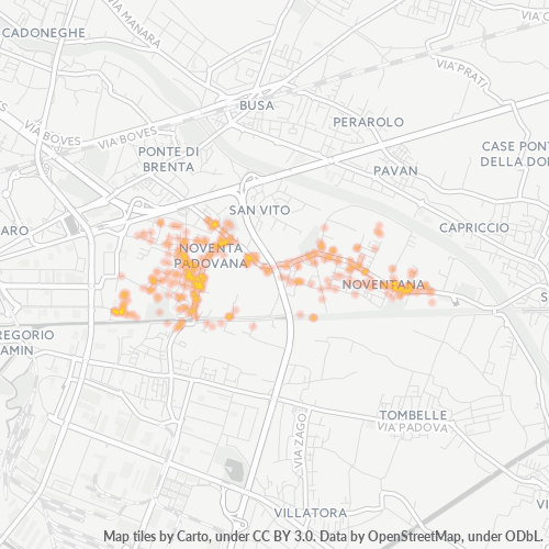 Mappa di calore per cap 35027