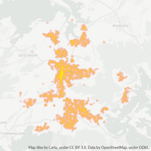 Heatmap für plz 72336