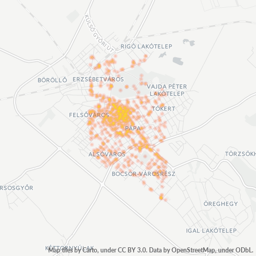 8500 Vállalati sűrűségi térkép