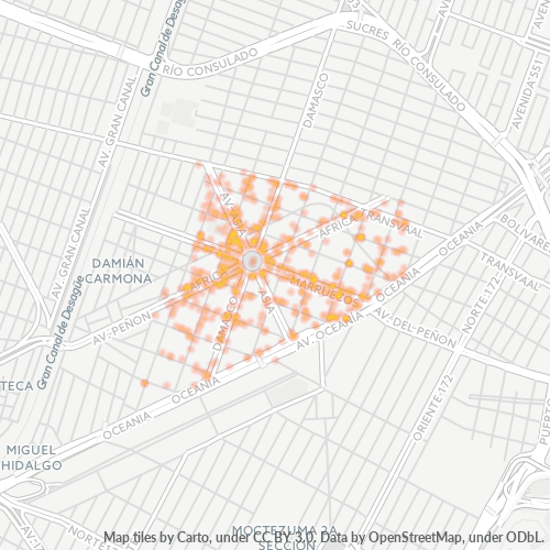 15400 Mapa de calor de densidad empresarial