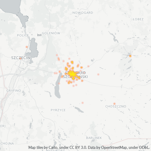 73-110 Mapa intensywności działalności gospodarczej