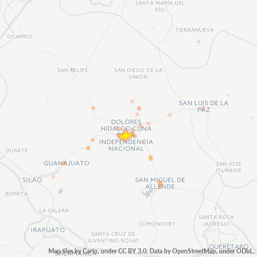 37800 Mapa de calor de densidad empresarial