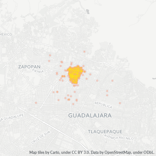 44220 Mapa de calor de densidad empresarial