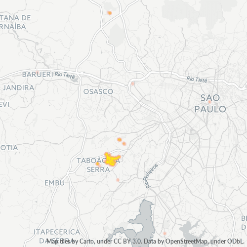 06765-000 Mapa de calor de densidad empresarial