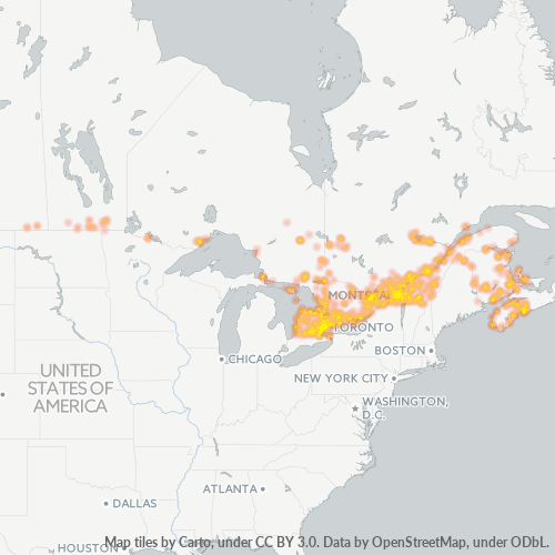 B2W Business Density Heatmap