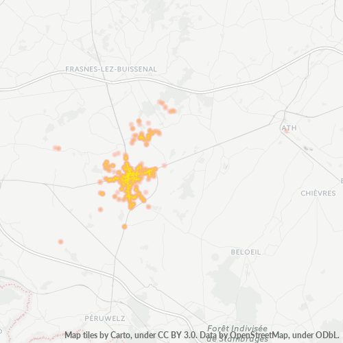 Heatmap voor postcode 7900