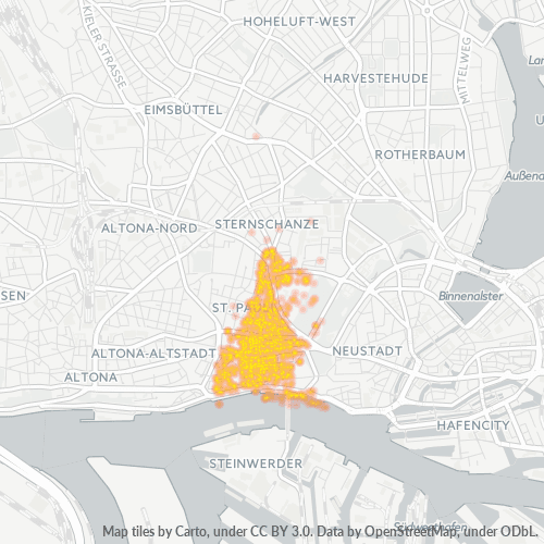 Heatmap für plz 20359