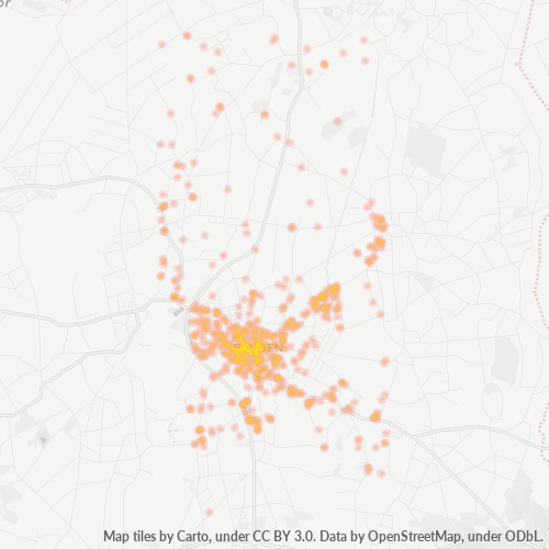 Heatmap für plz 32369