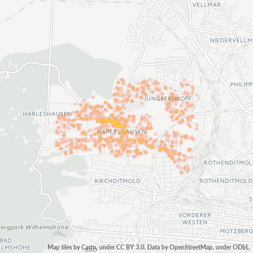Heatmap für plz 34128