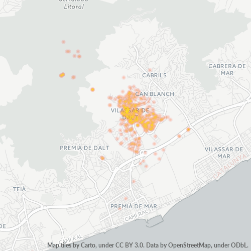 08339 Mapa de calor de densidad empresarial