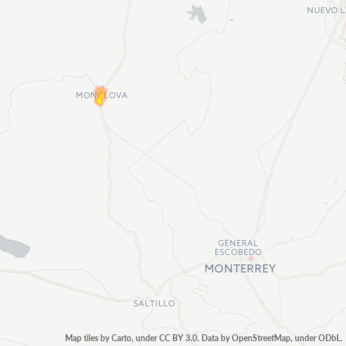 25790 Mapa de calor de densidad empresarial