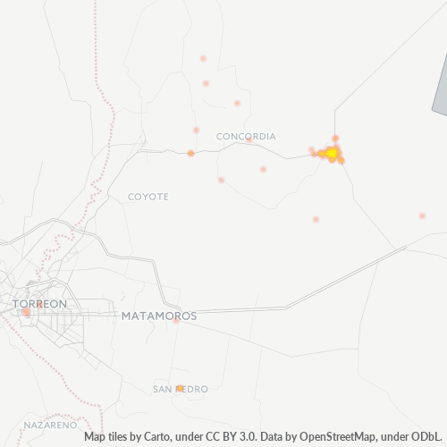 27800 Mapa de calor de densidad empresarial