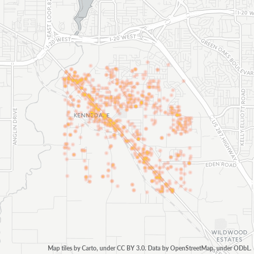 76060 Business Density Heatmap